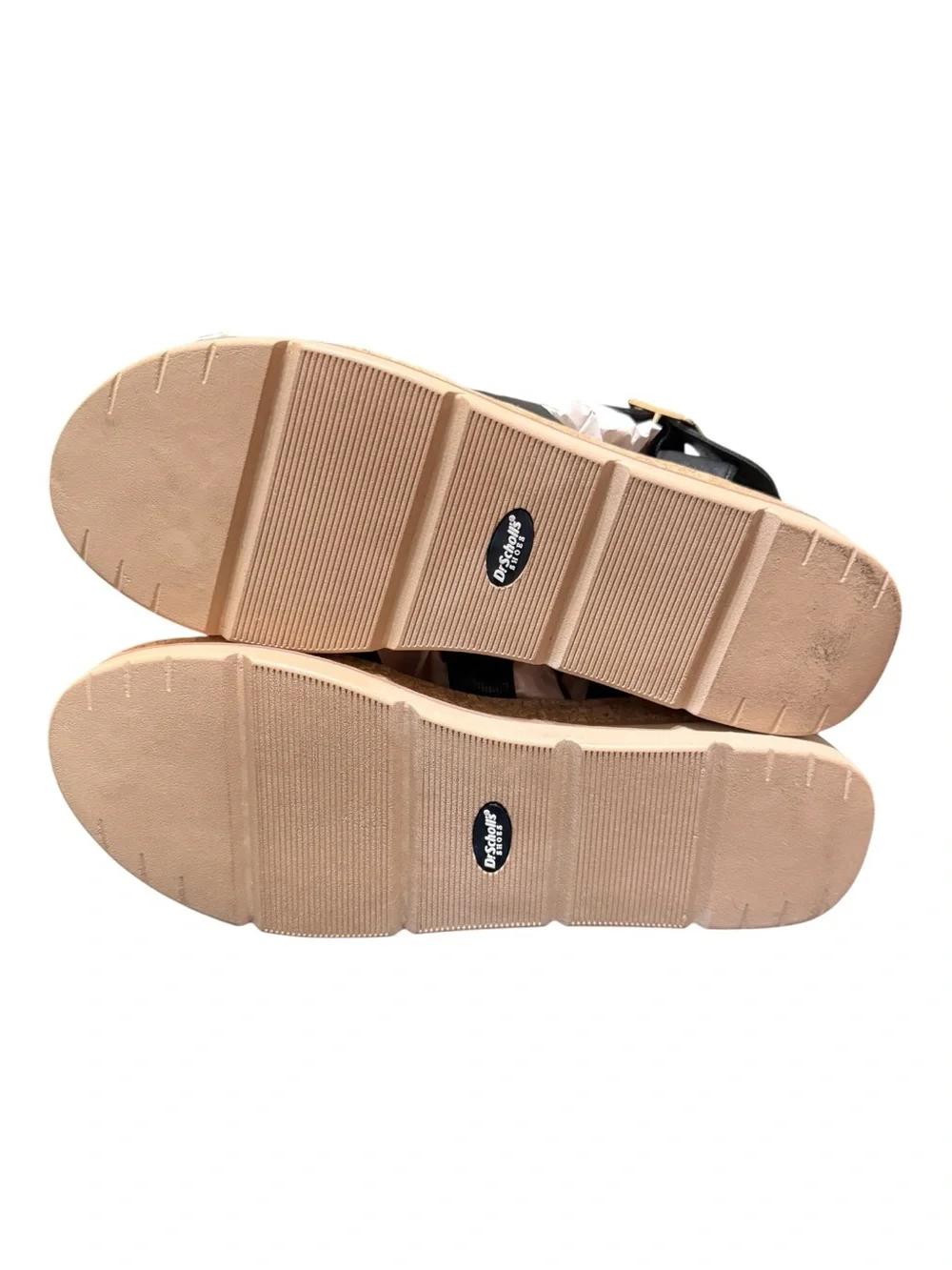 Dr. Scholl’s Triple Strap Platform Sandals Women’s Size 9 Black Cork NWOB